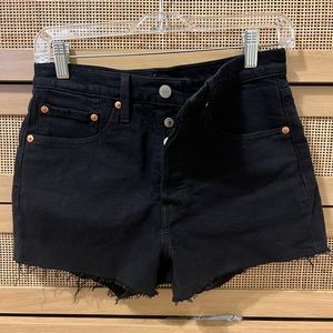 Levi 501 Black Jean Shorts size 26